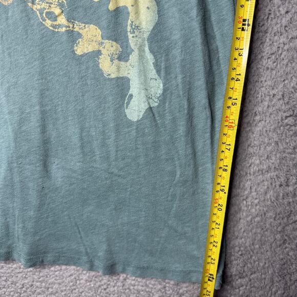 Volcom T Shirt Womens Medium Green Scoop Neck Short Sleeve - Picture 4 of 11